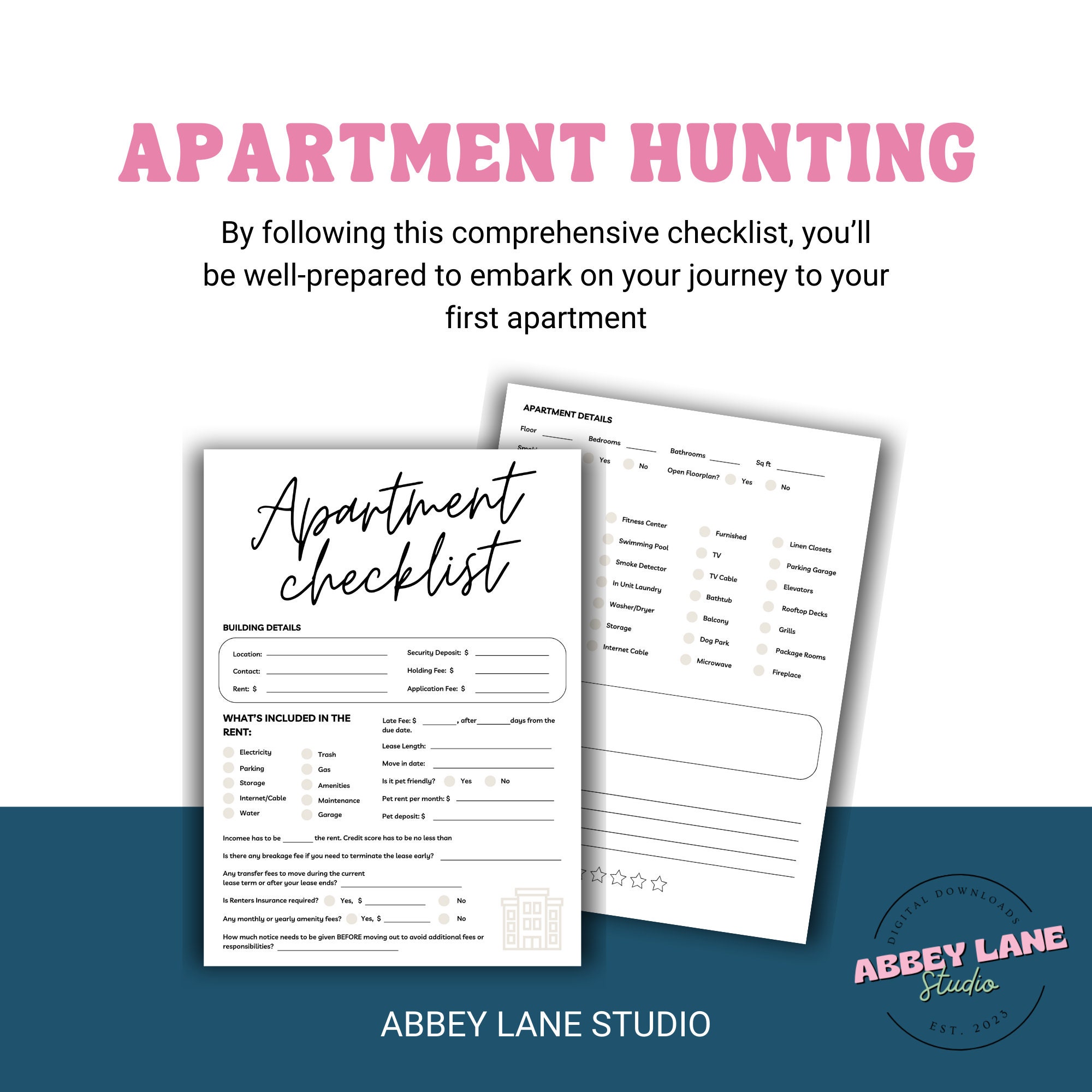 Printable Apartment Hunting Checklist Dream Apartment Finder ...
