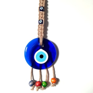 Spiritual Evil Eye Wall Hanging, Turkish Evil Eye Decor, Authentic Wall Decor, New House Gift, Office Gift, Protection