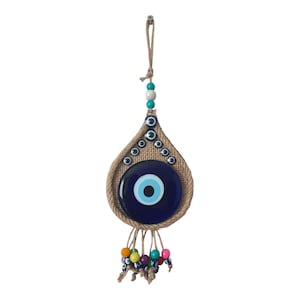 Evil Eye Wall Hanging - Handmade Home Decor - Spiritual Housewarming Gift - Protection Charm