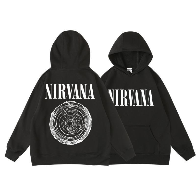 Discover Nirvana Vintage Group De Musique Sweat À Capuche Deux Côtés