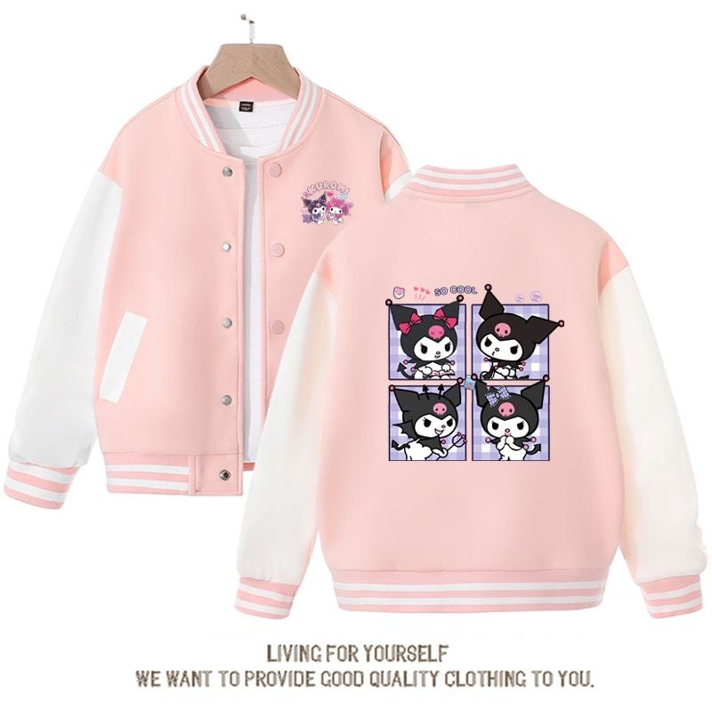 Cute Kuromi Jacket, Kawaii Kuromi Baseball Jacket