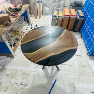 Round Epoxy Dining Table, Round Epoxy Coffee Table, Round Epoxy Table, Epoxy Round Table, Round Dining Table, Translucent Epoxy Table