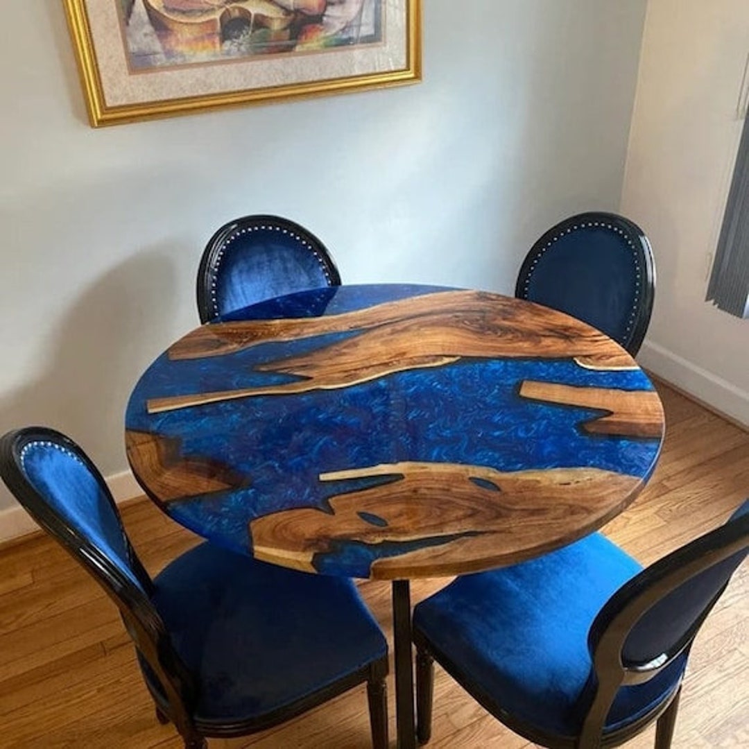 Round Epoxy Coffee Table Round Epoxy Dining Table Round Etsy