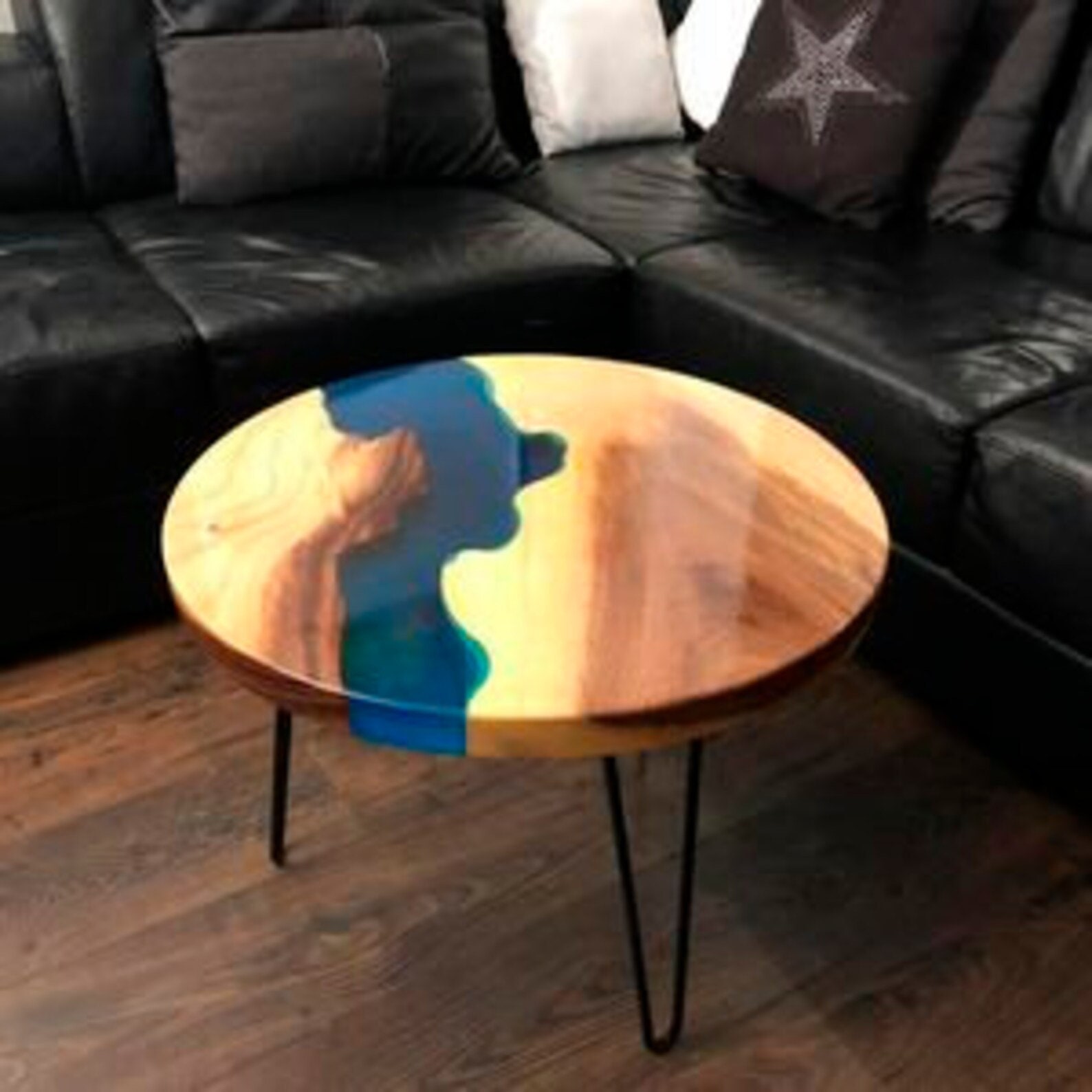 Round Epoxy Coffee Table Round Epoxy Dining Table Round Etsy