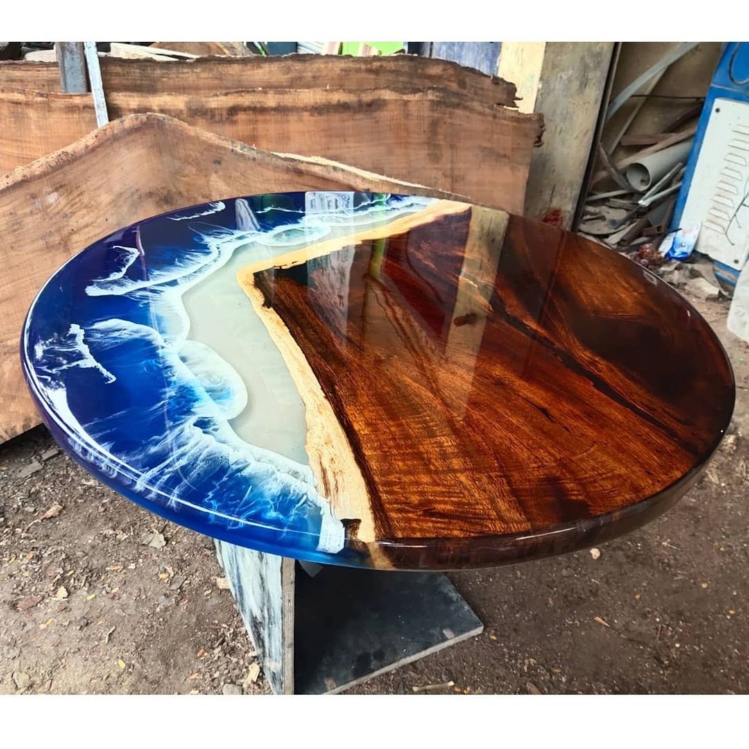 Round Epoxy Coffee Table Round Epoxy Dining Table Round Etsy UK