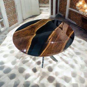 Round Epoxy Dining Table, Round Epoxy Coffee Table, Round Epoxy Table, Epoxy Round Table, Round Dining Table, Translucent Epoxy Table
