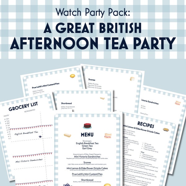 Great British Afternoon Tea Party | Printable Menu