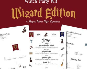 Wizardry Watch Party Kit | Magical Movie Night Menu, Recipes & Printable Party Decor
