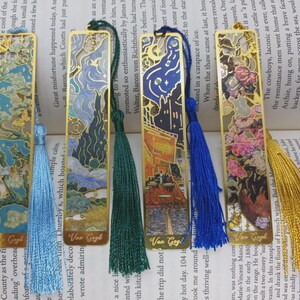 Van Gogh/ Monet artist inspired metal bookmark beautiful gift/present for book lovers/reading accessories immagine 5