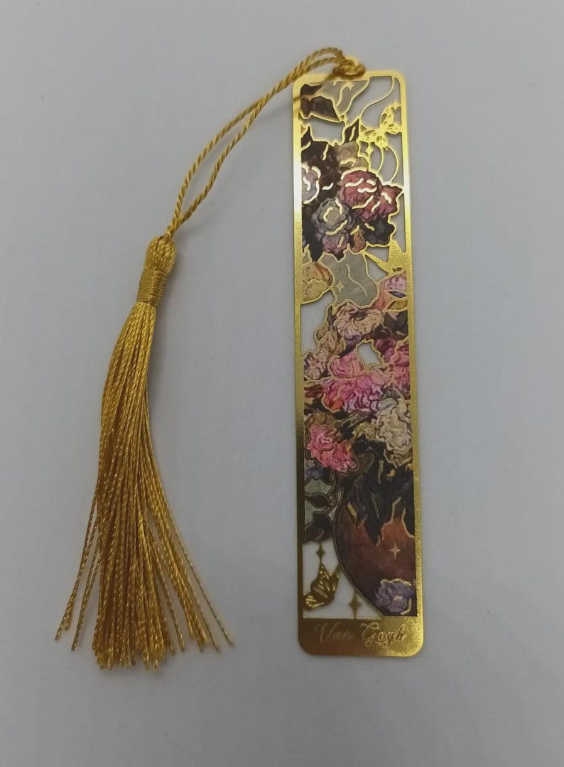 Van Gogh/ Monet artist inspired metal bookmark beautiful gift/present for book lovers/reading accessories flowers