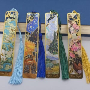 Van Gogh/ Monet artist inspired metal bookmark beautiful gift/present for book lovers/reading accessories immagine 2