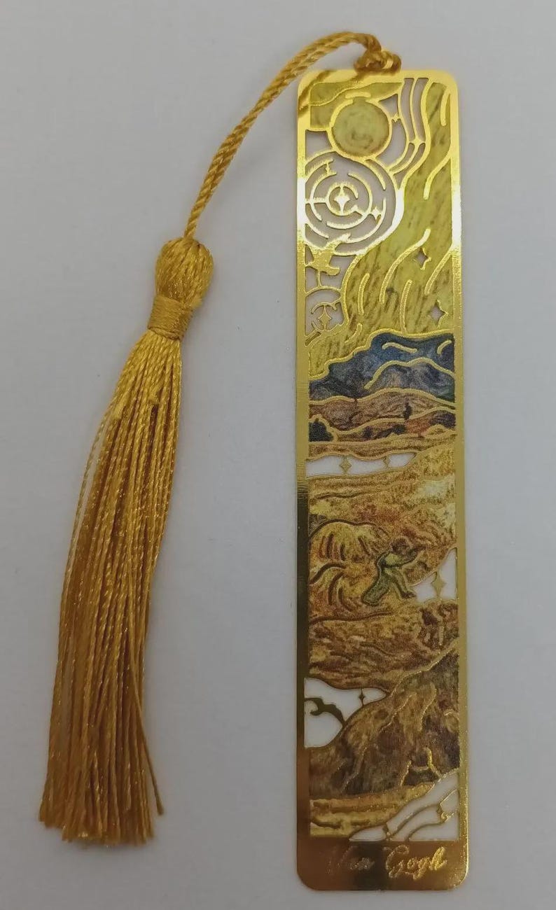 Van Gogh/ Monet artist inspired metal bookmark beautiful gift/present for book lovers/reading accessories wheat field