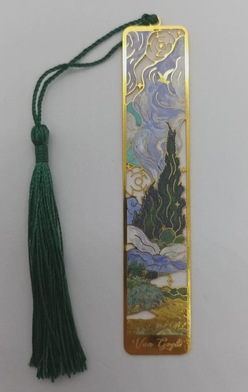 Van Gogh/ Monet artist inspired metal bookmark beautiful gift/present for book lovers/reading accessories field
