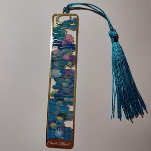 Van Gogh/ Monet artist inspired metal bookmark beautiful gift/present for book lovers/reading accessories water lily
