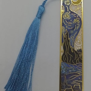 Van Gogh/ Monet artist inspired metal bookmark beautiful gift/present for book lovers/reading accessories starry night
