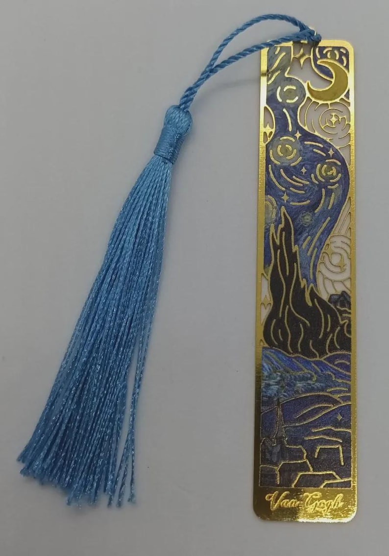 Van Gogh/ Monet artist inspired metal bookmark beautiful gift/present for book lovers/reading accessories starry night