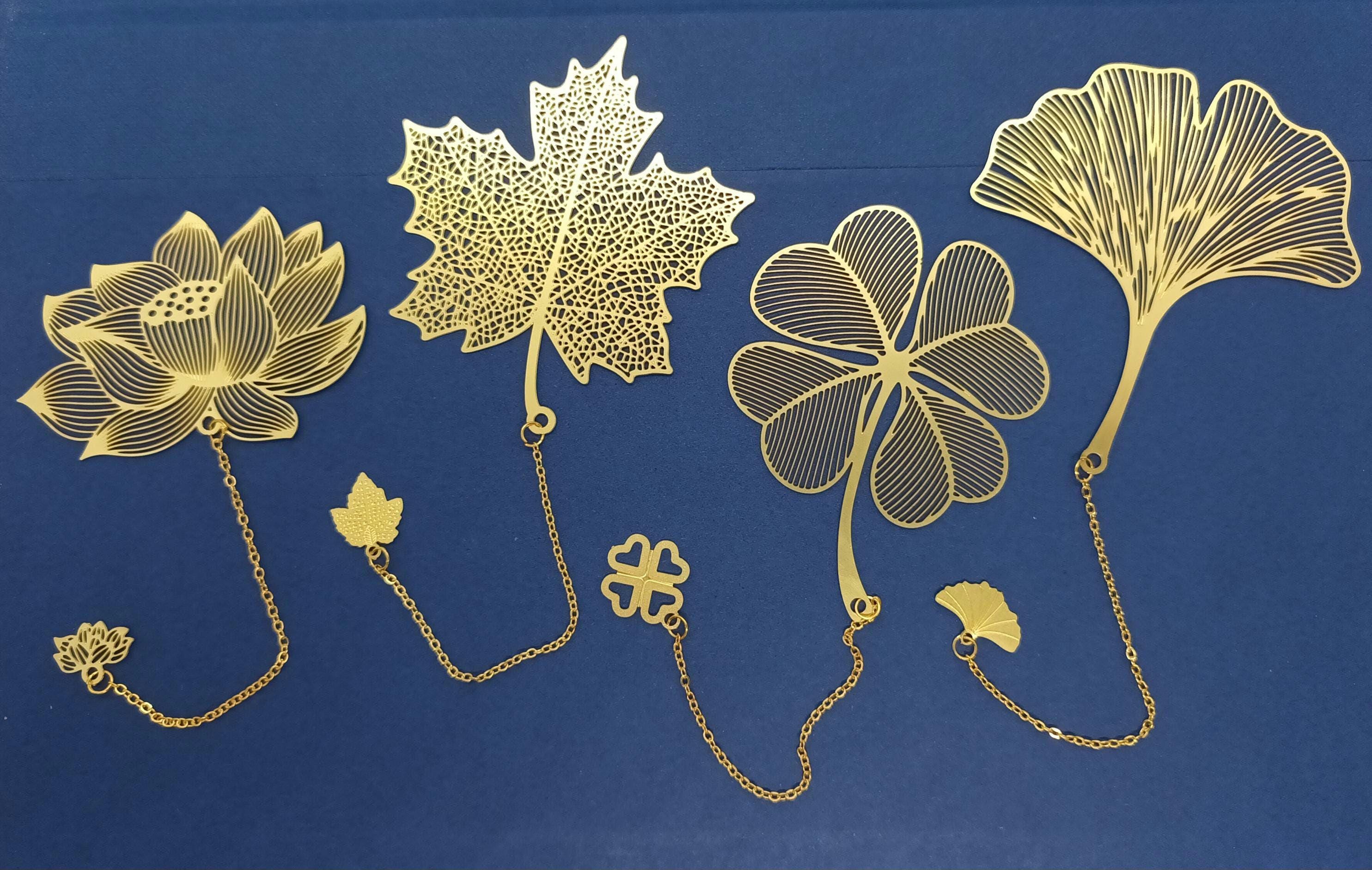 Flowers and leaves inspired metal bookmark beautiful gift/present for book lovers/reading accessories