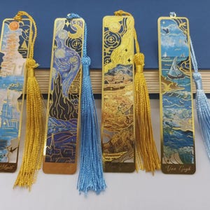 Van Gogh/ Monet artist inspired metal bookmark beautiful gift/present for book lovers/reading accessories immagine 3