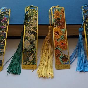 Van Gogh/ Monet artist inspired metal bookmark beautiful gift/present for book lovers/reading accessories