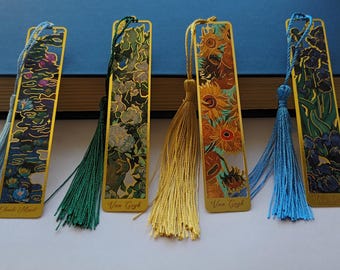 Van Gogh/ Monet artist inspired metal bookmark beautiful gift/present for book lovers/reading accessories