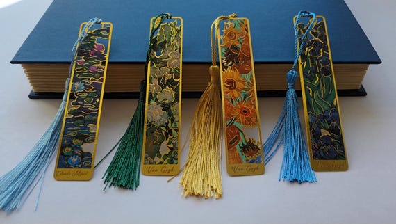 Van Gogh/ Monet artist inspired metal bookmark beautiful gift/present for book lovers/reading accessories