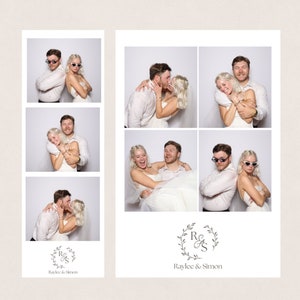 Photo Booth Wedding Strip template 2x6 and 4x6. Modern Minimalist, Editable, Instant Download, Canva Template, Photo Booth Digital Template