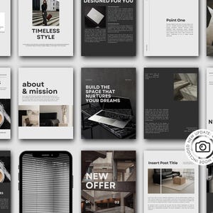 Instagram Templates - Instagram Templates Canva - Modern Instagram - 85 Posts & Stories Template -  Portrait Instagram