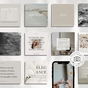 Modern Instagram Templates - Instagram Templates Canva - Aesthetic Instagram - 80 Posts & Stories Template - Instagram Engagement