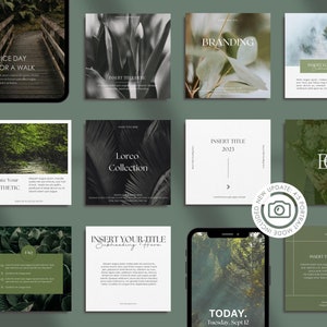 Modern Instagram Templates -  Instagram Templates Canva - Aesthetic Instagram - 80 Posts & Stories Template - Instagram Engagement - Minimal