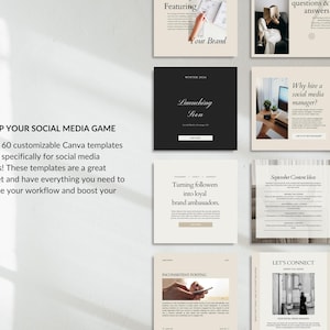 Instagram Templates - Social Media Manager Posts | Marketing Templates | Engagement | Post - Business - Instagram Templates Canva image 3
