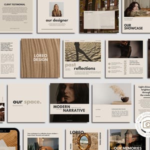 Instagram Templates - Instagram Templates Canva - Modern Instagram - 85 Posts & Stories Template -  Portrait Instagram