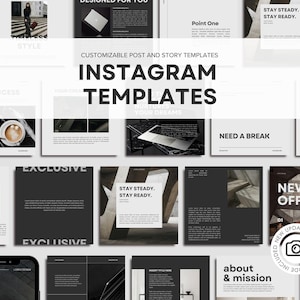 Instagram Templates - Instagram Templates Canva - Modern Instagram - 85 Posts & Stories Template -  Portrait Instagram