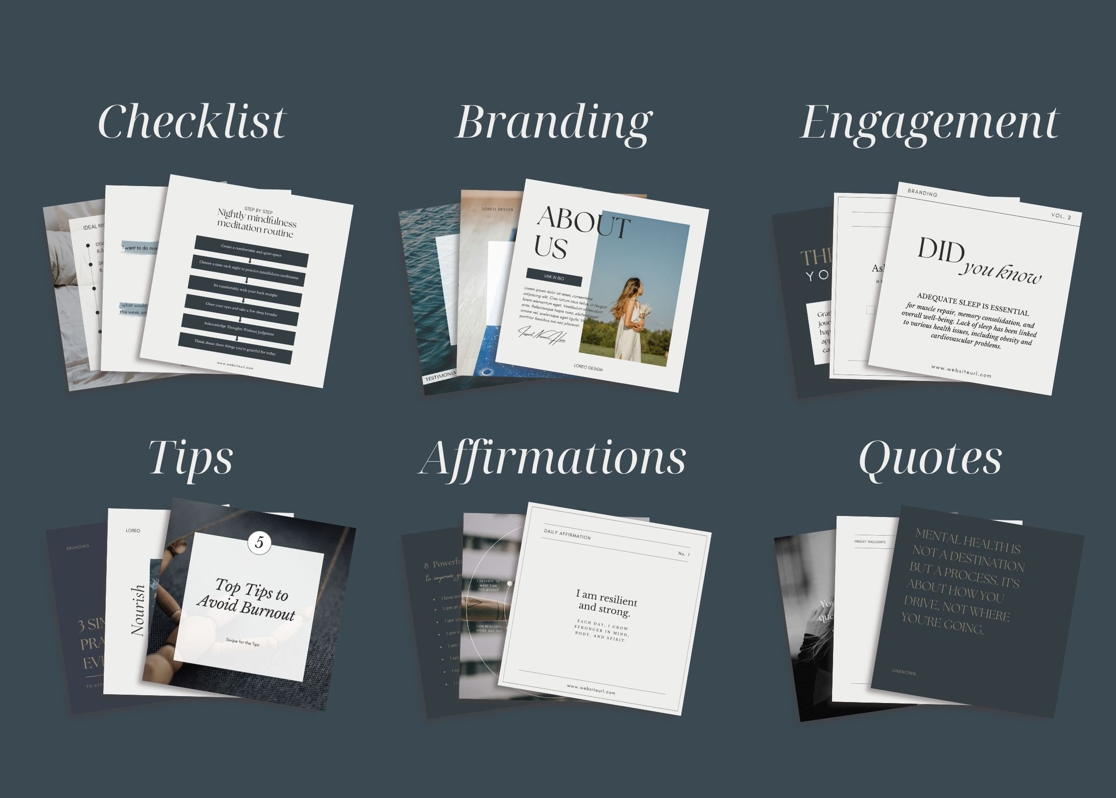 380 Health & Wellness Instagram Canva Templates - Modern | Minimal ...