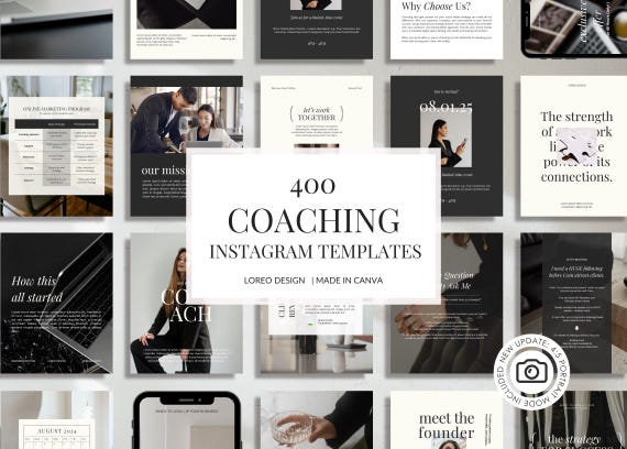 Instagram Templates – Coaching Posts | Marketing Templates | Social Media Marketing | Post - Business Coaching- Instagram Templates Canva