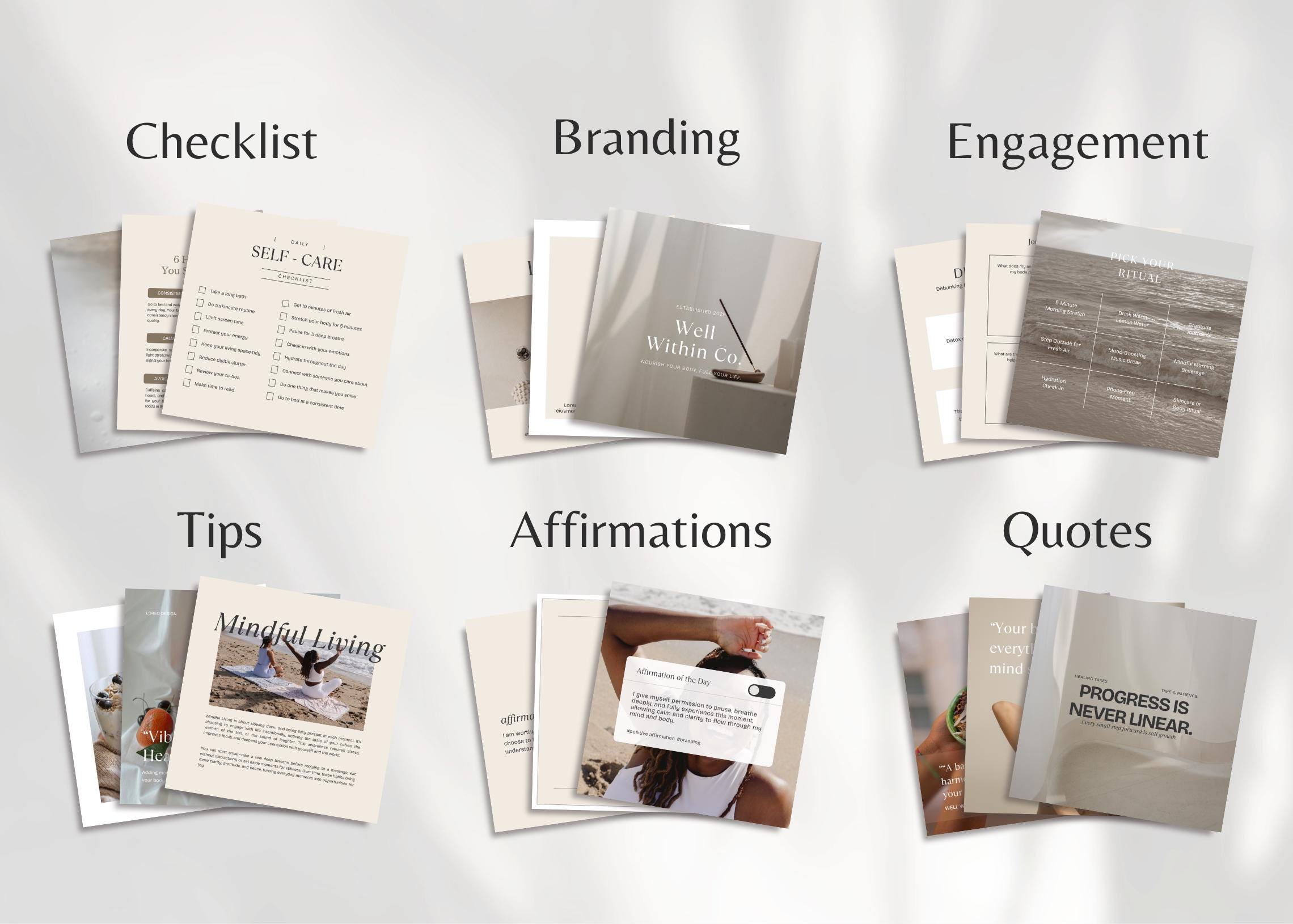 380 Health & Wellness Instagram Canva Templates - Modern | Minimal ...