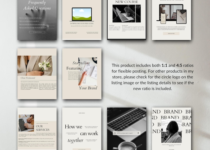 Instagram Templates - Social Media Manager Posts | Marketing Templates | Engagement | Post - Business - Instagram Templates Canva image 5