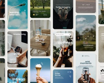 Instagram Story Templates - Content Creators - Daily Stories, Travel & Slow Living Aesthetic | Editable IG Stories