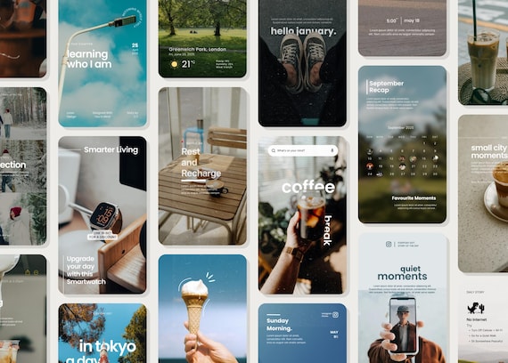 Instagram Story Templates - Content Creators - Daily Stories, Travel & Slow Living Aesthetic | Editable IG Stories