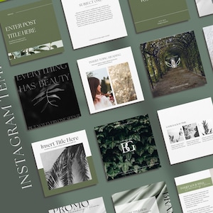 Modern Instagram Templates - Instagram Templates Canva - Aesthetic Instagram - 80 Posts & Stories Template - Instagram Engagement - Minimal image 2