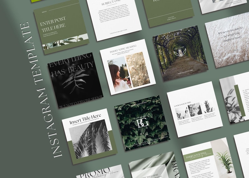 Modern Instagram Templates - Instagram Templates Canva - Aesthetic Instagram - 80 Posts & Stories Template - Instagram Engagement - Minimal image 2