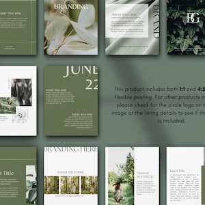 Modern Instagram Templates - Instagram Templates Canva - Aesthetic Instagram - 80 Posts & Stories Template - Instagram Engagement - Minimal image 3