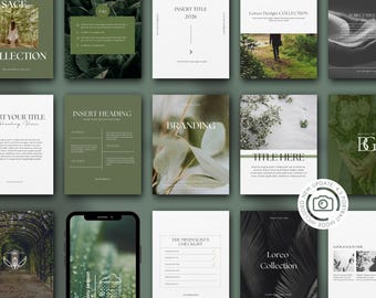 Modern Instagram Templates -  Instagram Templates Canva - Aesthetic Instagram - 80 Posts & Stories Template - Instagram Engagement - Minimal