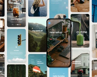 Instagram Story Templates - Content Creators - Daily Stories, Travel & Living Aesthetic | Editable IG Stories | Branding