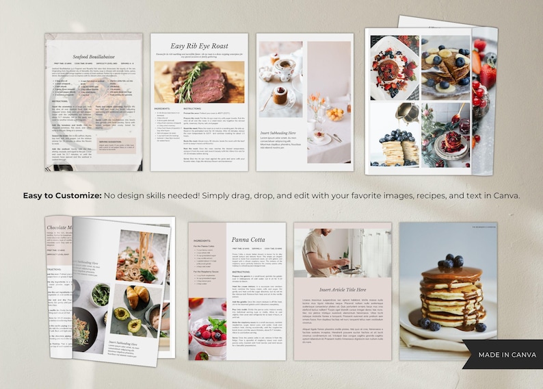 Canva Cookbook Template | Printable Recipe Ebook | Recipe Book Template ...