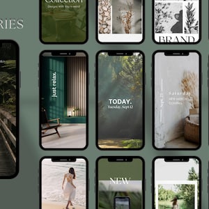 Modern Instagram Templates - Instagram Templates Canva - Aesthetic Instagram - 80 Posts & Stories Template - Instagram Engagement - Minimal image 4