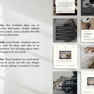 May include: A collection of digital design templates with text that reads "Time-Saving", "User-Friendly", and "Accessibility". The templates are displayed on a white background with images of laptops, glasses, and cars.