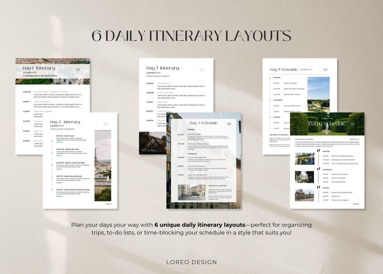 Travel Itinerary Template | Trip Itinerary | Printable Travel Guide ...