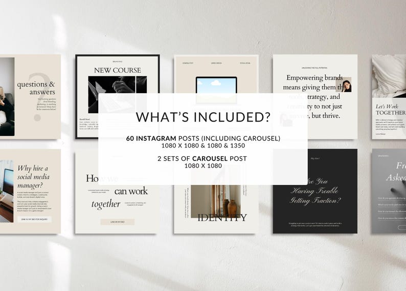 Instagram Templates - Social Media Manager Posts | Marketing Templates | Engagement | Post - Business - Instagram Templates Canva image 2