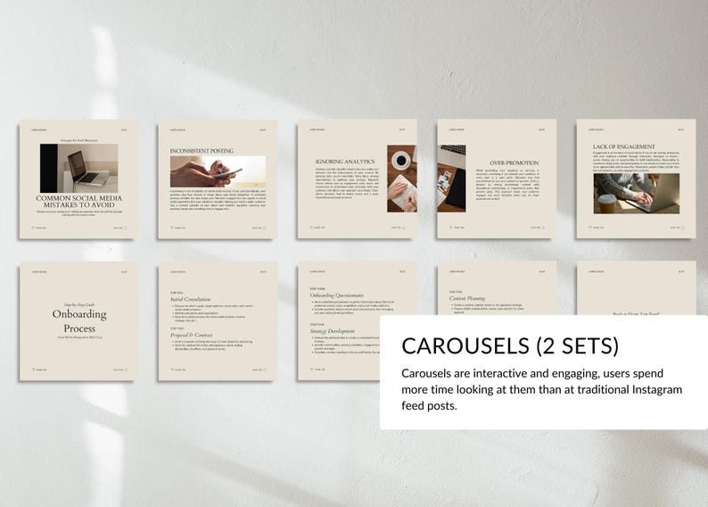 Instagram Templates - Social Media Manager Posts | Marketing Templates | Engagement | Post - Business - Instagram Templates Canva image 7