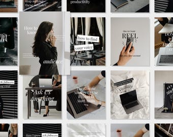 Modern Instagram Templates Canva | Social Media Templates for Coaches, Content Creators & Freelancers | Portrait Templates | SMM